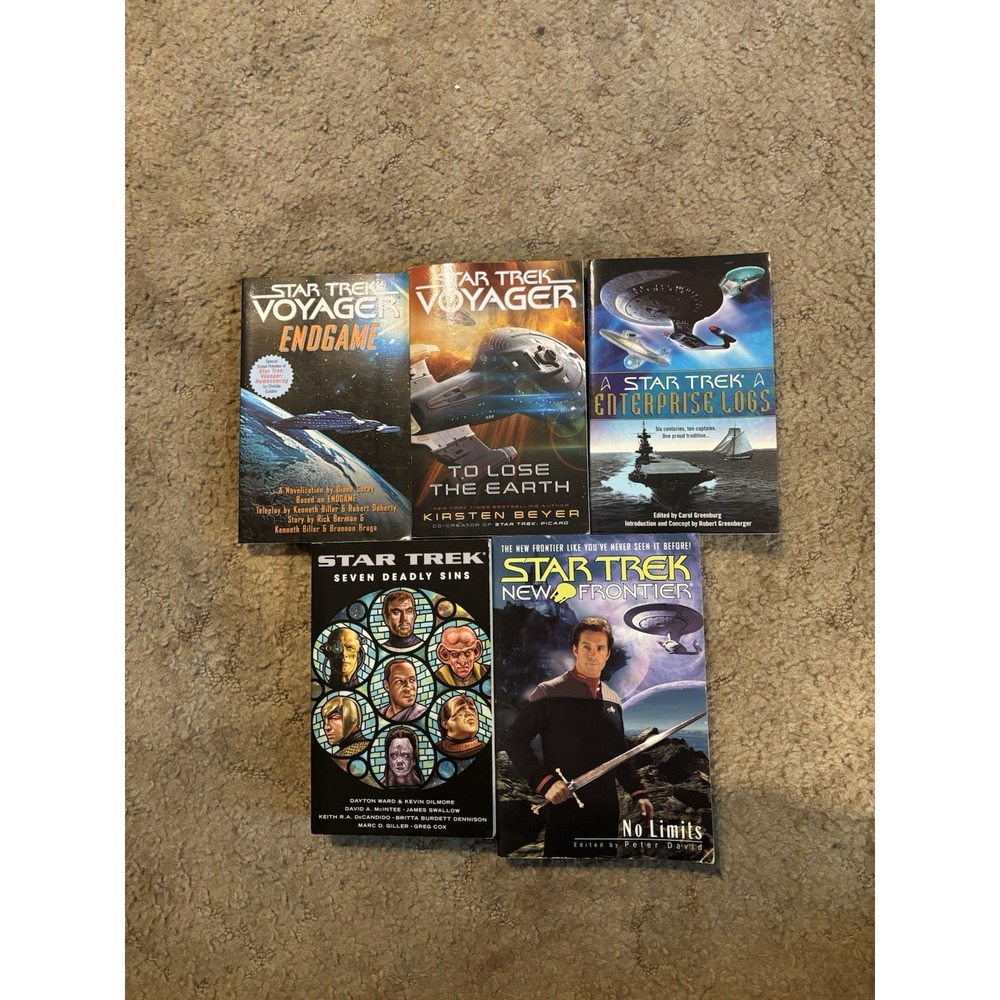 Star Trek book Lot Of 5 Voyager To Lose The Earth Endgame New Frontier